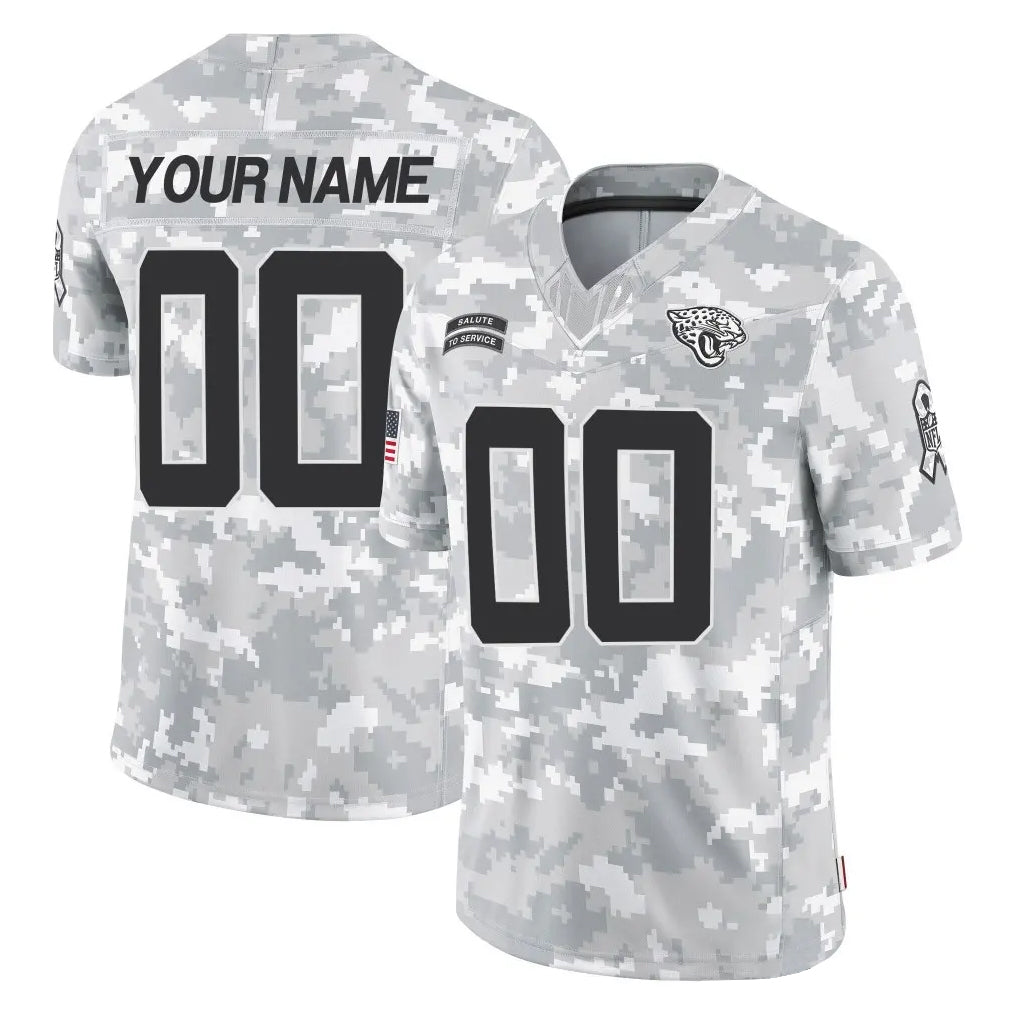 Punc Custom J.Jaguars Arctic Camo Salute To Service Limited Game Any Name & Numbers Stitched Jerseys