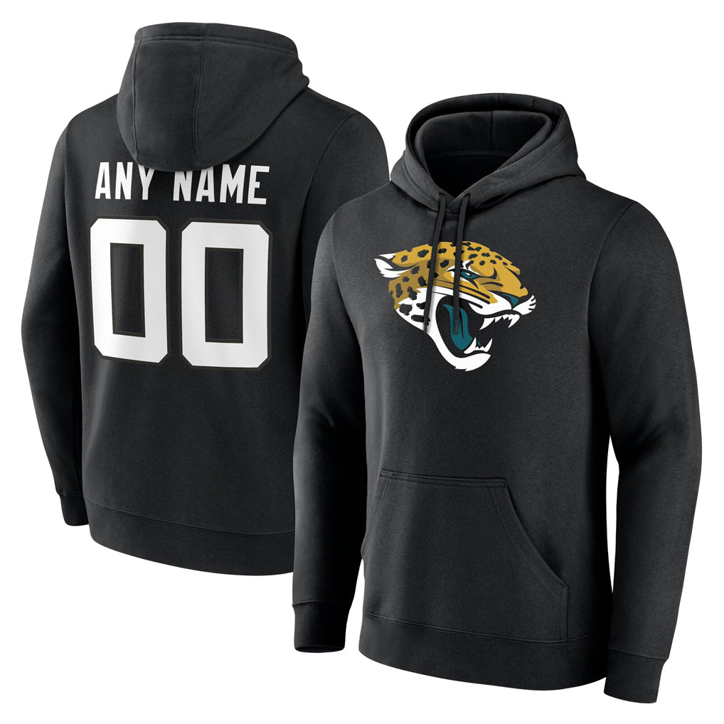 Punc Custom J.Jaguars Black Pullover Hoodies Limited Any Name & Numbers Stitched Jerseys
