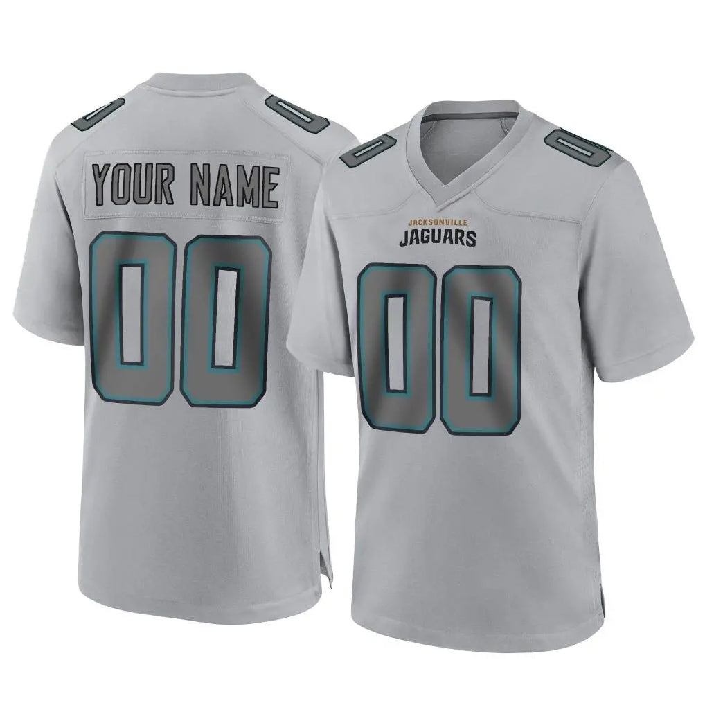 Punc Custom J.Jaguars Gray Atmosphere Fashion Home Game Any Name & Numbers Stitched Jerseys
