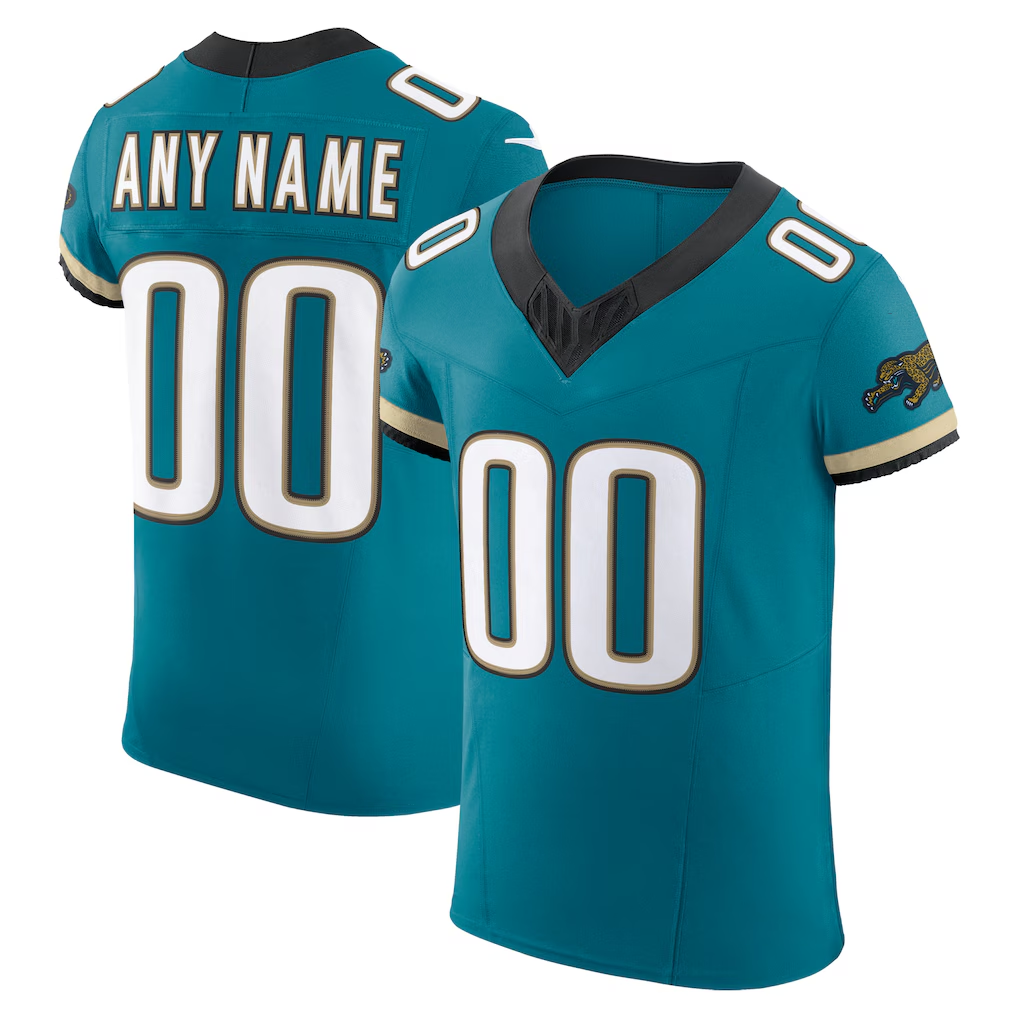 Punc Custom J.Jaguars Teal Alternate Vapor F.U.S.E. Elite Stitched Jerseys