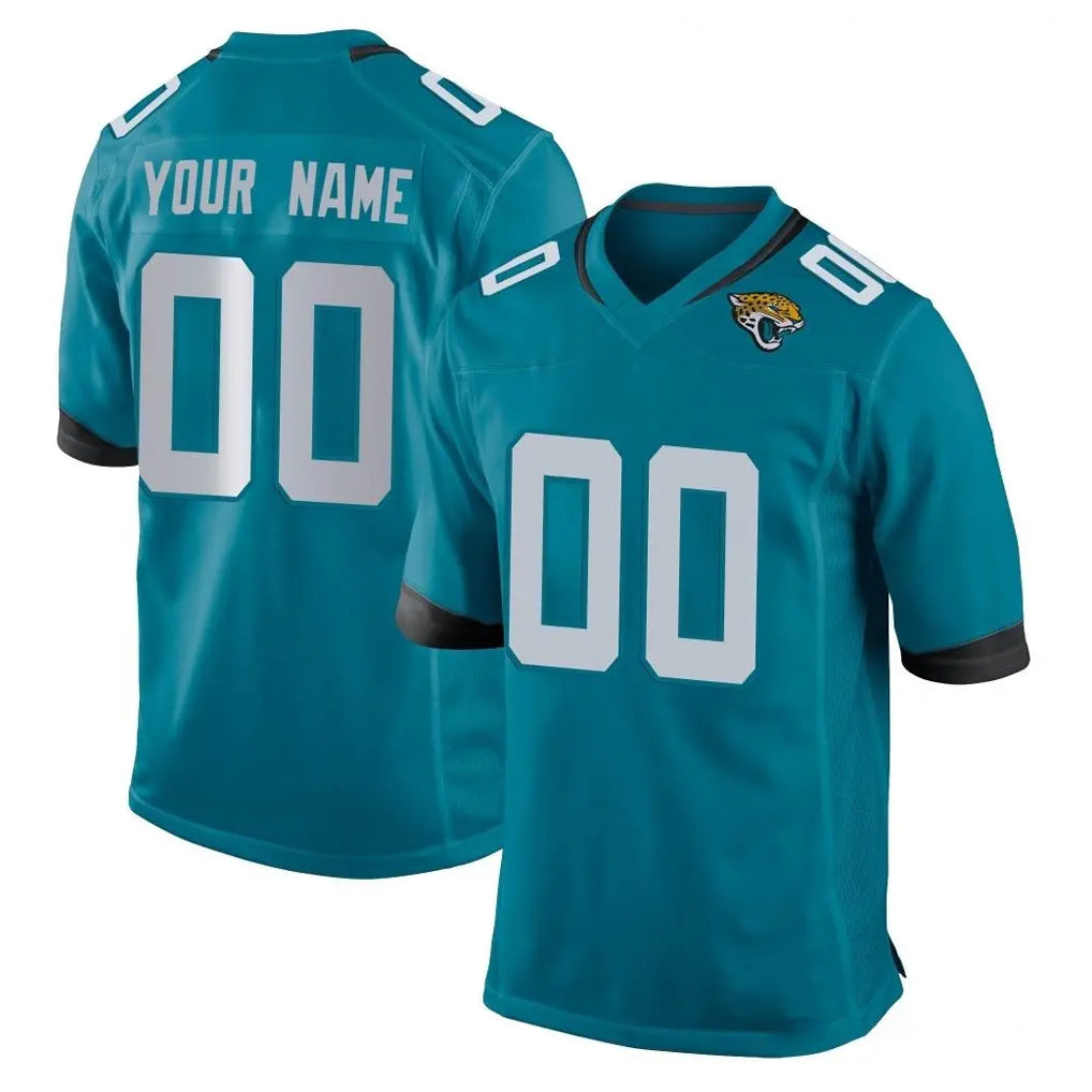Punc Custom J.Jaguars Teal Home Game Any Name & Numbers Stitched Jerseys