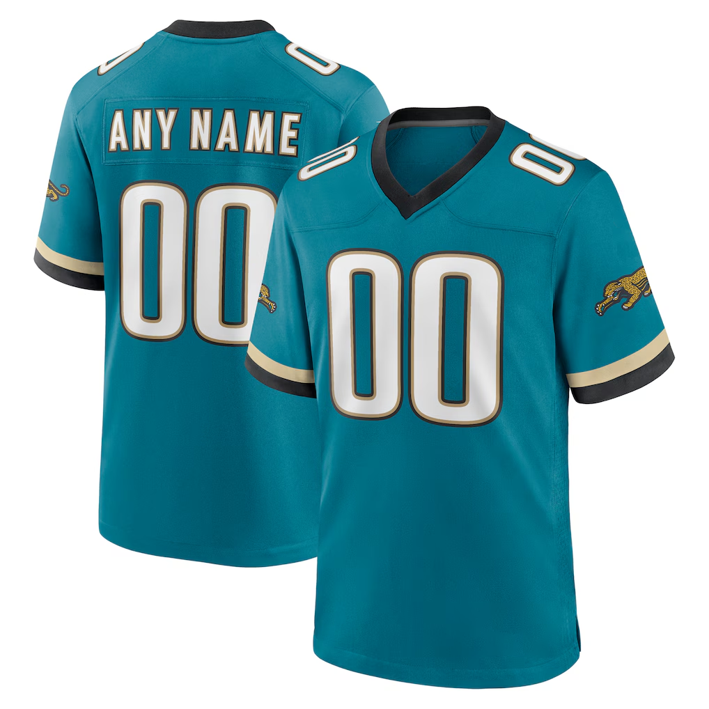 Punc Custom J.Jaguars Teal Prowler Throwback Stitched Jerseys