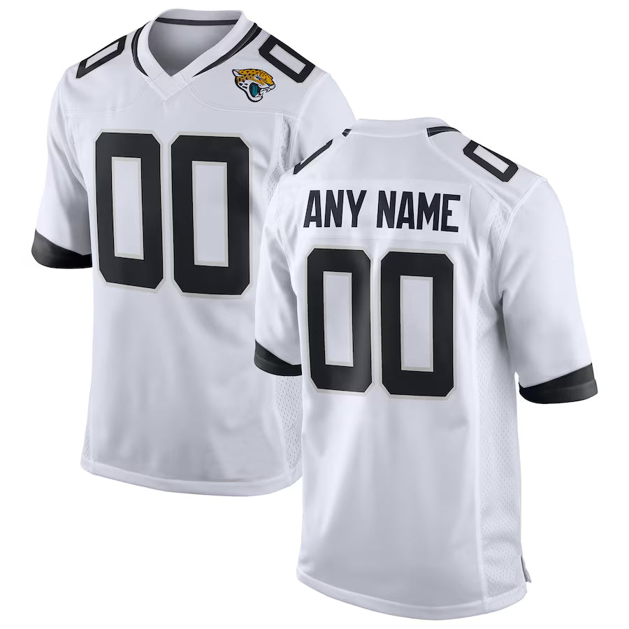 Punc Custom J.Jaguars White Home Game Stitched Jerseys
