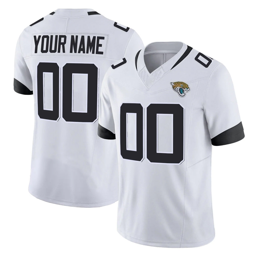 Punc Custom J.Jaguars White Vapor F.U.S.E. Limited Home Game Any Name & Numbers Stitched Jerseys