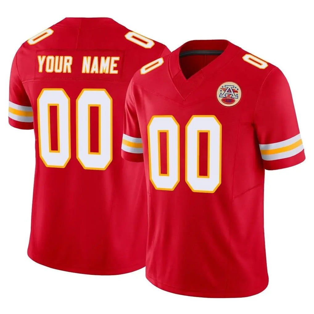 Punc Custom KC.Chiefs Red Limited Vapor F.U.S.E. Home Game Any Name & Numbers Stitched Jerseys