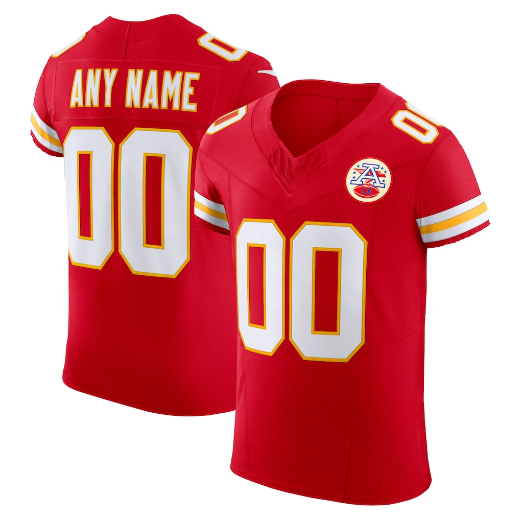 Punc Custom KC.Chiefs Red Vapor F.U.S.E. Elite Stitched Jerseys