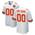 Punc Custom KC.Chiefs White Home Game Any Name & Numbers Stitched Jerseys