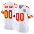 Punc Custom KC.Chiefs White Limited Vapor F.U.S.E. Home Game Any Name & Numbers Stitched Jerseys