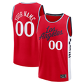 Punc Custom LA.Clippers Red Fast Break Stitched Jerseys- Statement Edition
