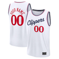 Punc Custom LA.Clippers White Fast Break Stitched Jerseys - Association Edition