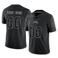 Punc Custom LA.Chargers Black Reflective Limited Game Any Name & Numbers Stitched Jerseys
