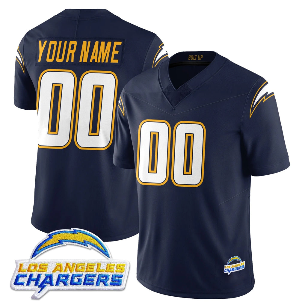 Punc Custom LA.Chargers Navy Elite Limited Home Game Any Name & Numbers Stitched Jerseys