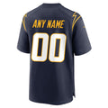 Punc Custom LA.Chargers Navy Home Game Stitched Jerseys