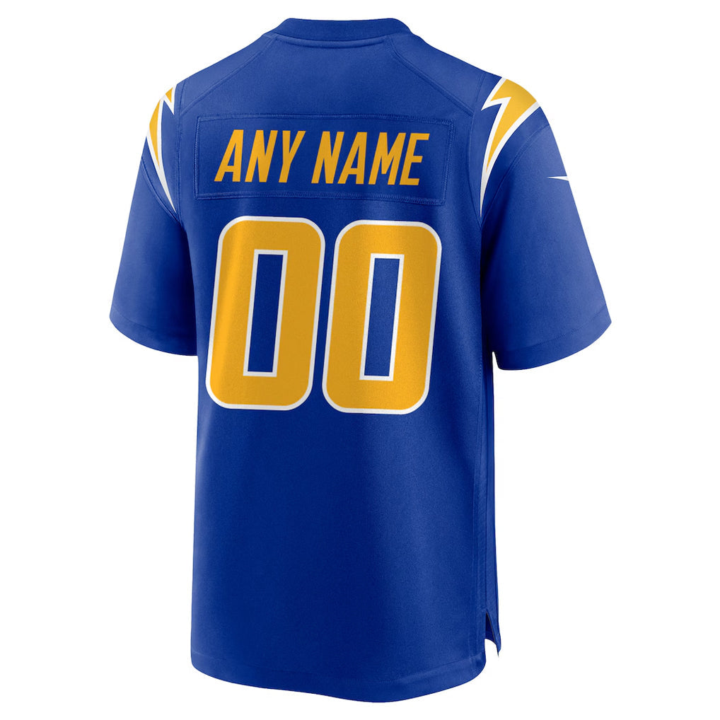Punc Custom LA.Chargers Royal Alternate Home Game Stitched Jerseys