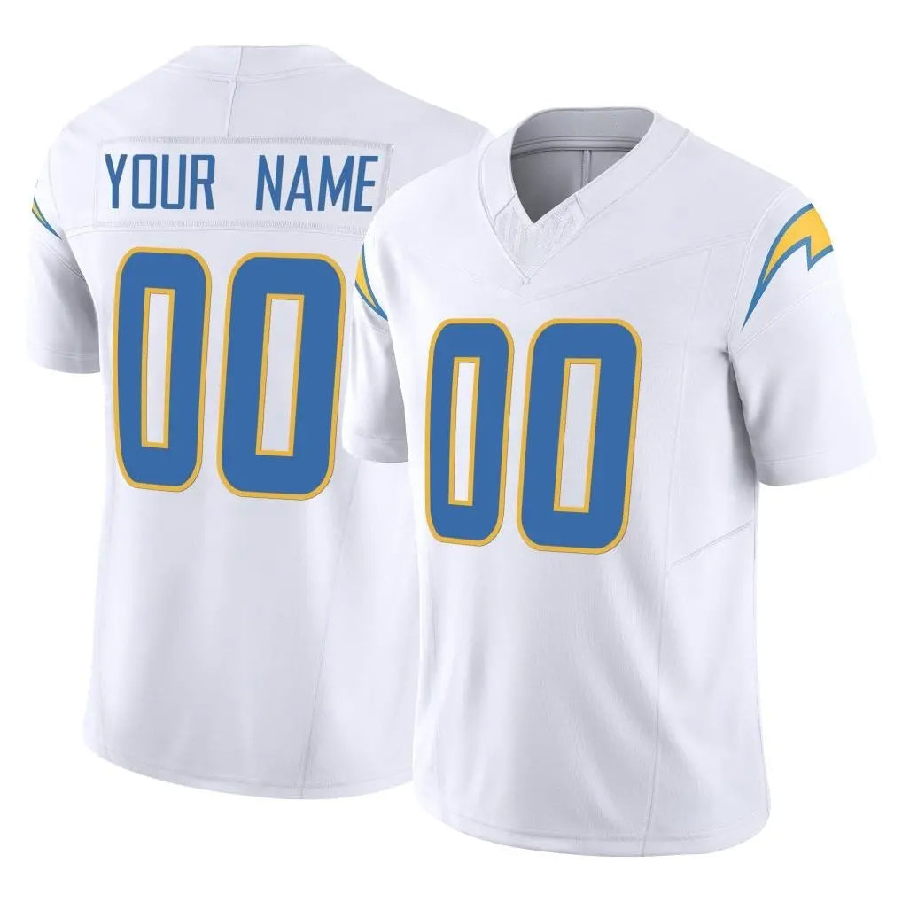 Punc Custom LA.Chargers White Limited Vapor F.U.S.E. Home Game Any Name & Numbers Stitched Jerseys