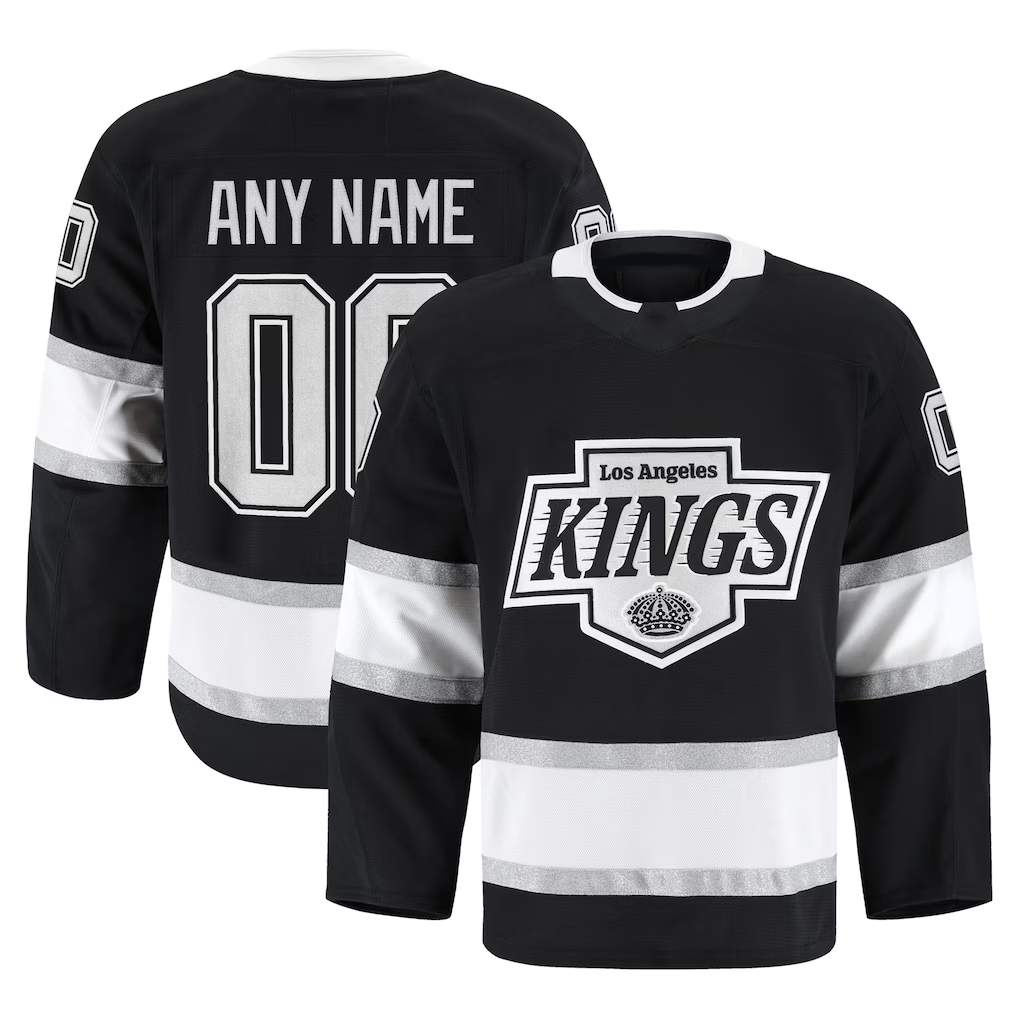Punc Custom LA.Kings Black Home Authentic Pro Jerseys