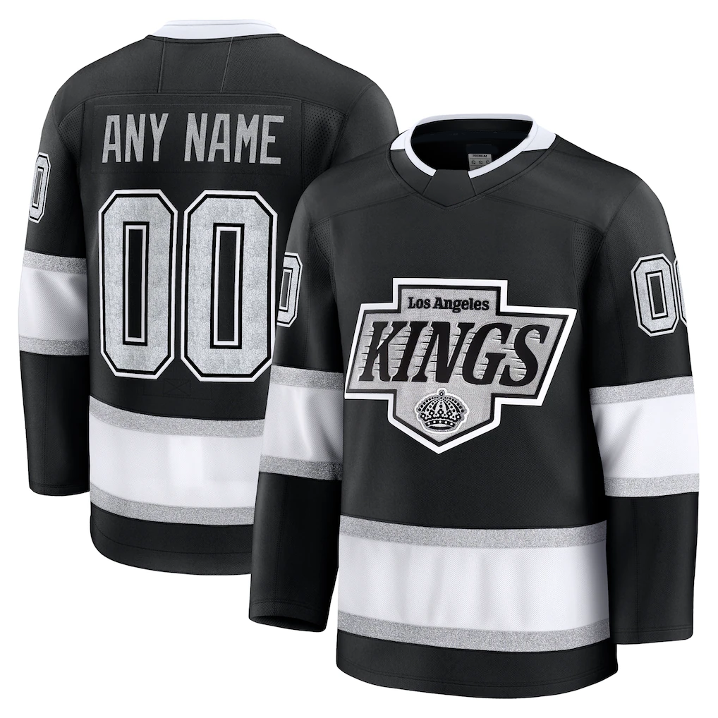 Punc Custom LA.Kings Black Home Premium Jerseys