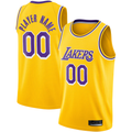 Punc Custom LA.Lakers Gold 2020-2021 Swingman Stitched Jerseys - Icon Edition