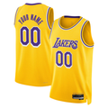 Punc Custom LA.Lakers Gold Swingman Stitched Jerseys - Icon Edition