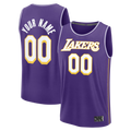 Punc Custom LA.Lakers Purple Fast Break Stitched Jerseys - Icon Edition