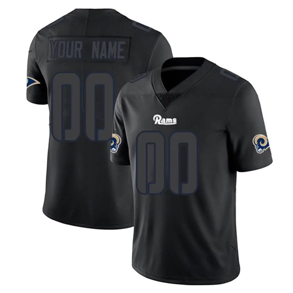 Punc Custom LA.Rams Black Impact Limited Home Game Any Name & Numbers Stitched Jerseys