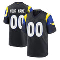 Punc Custom LA.Rams Black Midnight Rivalries Collection Home Game Any Name & Numbers Stitched Jerseys