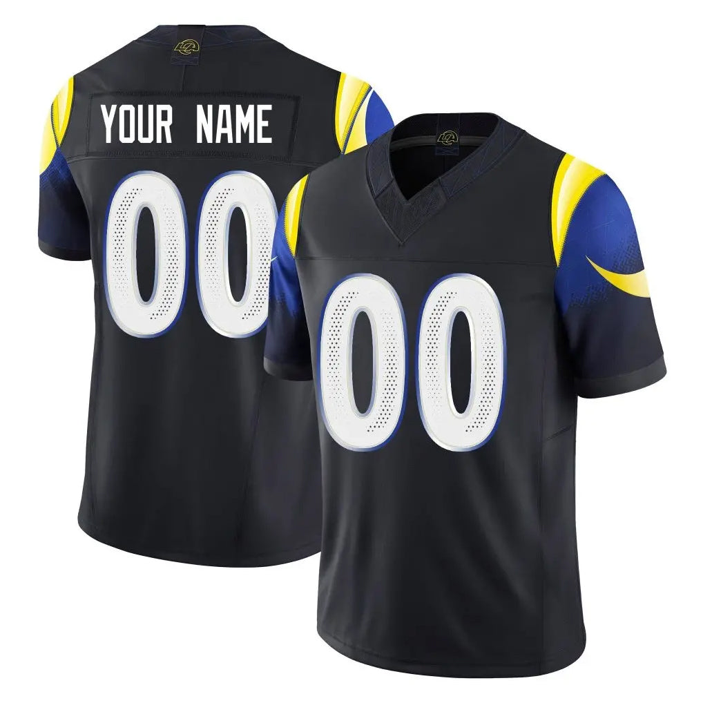 Punc Custom LA.Rams Black Midnight Rivalries Collection Limited Home Game Any Name & Numbers Stitched Jerseys