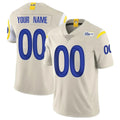 Punc Custom LA.Rams Bone Limited Vapor Home Game Any Name & Numbers Stitched Jerseys