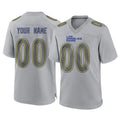 Punc Custom LA.Rams Gray Atmosphere Fashion Home Game Any Name & Numbers Stitched Jerseys