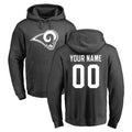 Punc Custom LA.Rams Gray Pullover Hoodie Limited Game Any Name & Numbers Stitched Jerseys