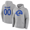 Punc Custom LA.Rams Light Gray Pullover Hoodie Limited Game Any Name & Numbers Stitched Jerseys