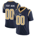 Punc Custom LA.Rams Navy Limited Vapor Untouchable Home Game Any Name & Numbers Stitched Jerseys