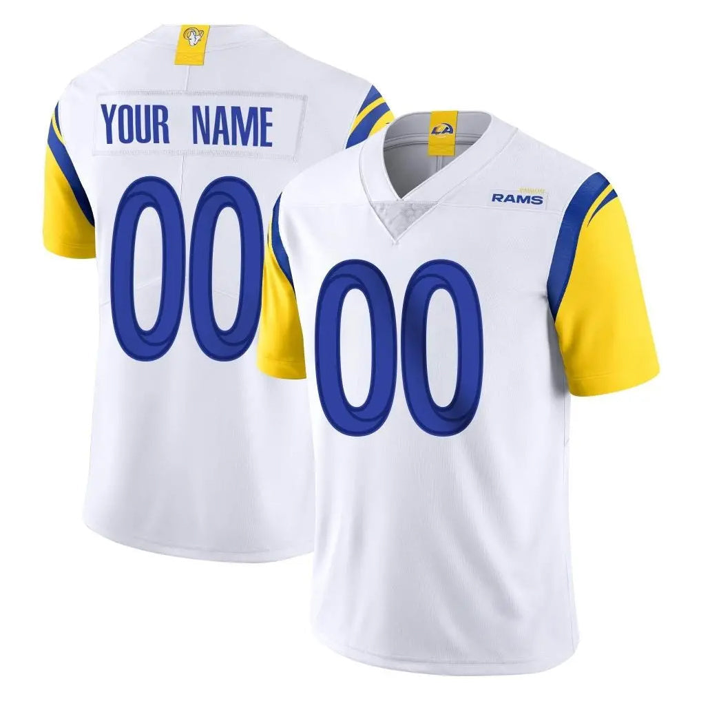 Punc Custom LA.Rams White Limited Vapor Untouchable Home Game Any Name & Numbers Stitched Jerseys
