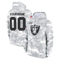 Punc Custom LV.Raiders Arctic Camo Salute to Service Hoodies Limited Game Any Name & Numbers Stitched Jerseys