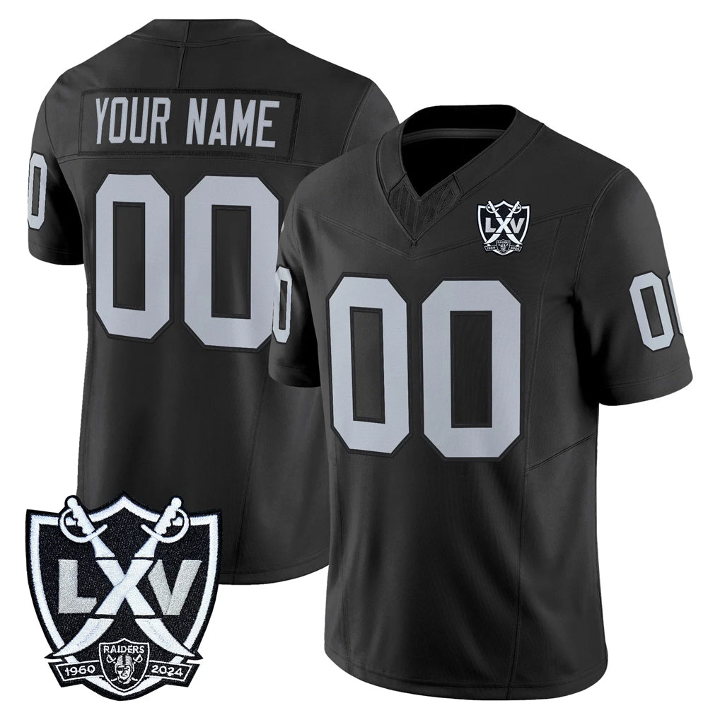 Punc Custom LV.Raiders Black 2026 Vapor Limited Home Game Any Name & Numbers Stitched Jerseys