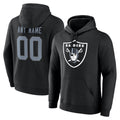 Punc Custom LV.Raiders Black LOGO Pullover Hoodies Home Game Any Name & Numbers Stitched Jerseys