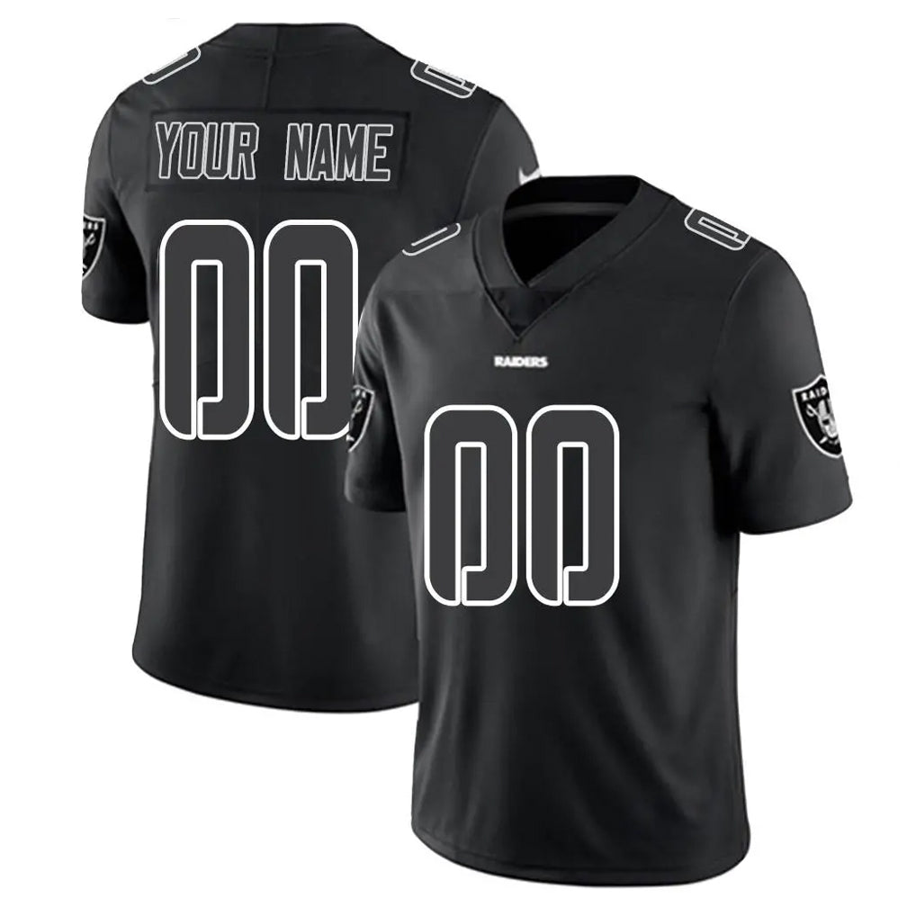 Punc Custom LV.Raiders Black Limited Black Impact Home Game Any Name & Numbers Stitched Jerseys