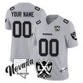 Punc Custom LV.Raiders Gray 65th Anniversary Vapor Limited Home Game Any Name & Numbers Stitched Jerseys