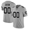 Punc Custom LV.Raiders Gray Limited Vapor F.U.S.E. Home Game Stitched Jerseys