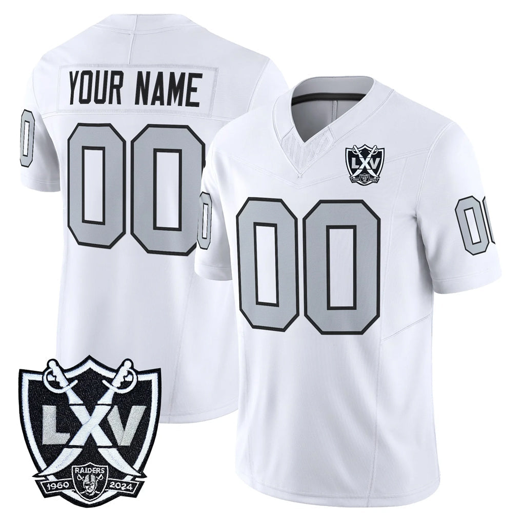 Punc Custom LV.Raiders White 2026 Vapor Limited Home Game Any Name & Numbers Stitched Jerseys