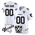 Punc Custom LV.Raiders White 65th Anniversary Vapor Limited Home Game Any Name & Numbers Stitched Jerseys