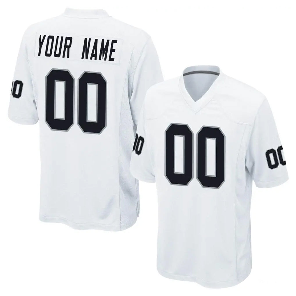 Punc Custom LV.Raiders White Home Game Any Name & Numbers Stitched Jerseys