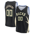 Punc Custom M.Bucks Black Fast Break Jerseys - Statement Edition