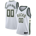 Punc Custom M.Bucks White 2020-21 Swingman Custom Jerseys - Association Edition