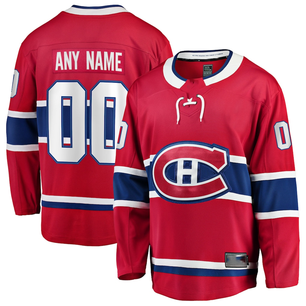 Punc Custom M.Canadiens Red Home Breakaway Jerseys