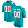 Punc Custom M.Dolphins Aqua Game Stitched Jerseys