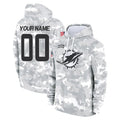 Punc Custom M.Dolphins Arctic Camo Salute to Service Hoodies Limited Game Any Name & Numbers Stitched Jerseys