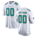Punc Custom M.Dolphins White Game Home Any Name & Numbers Stitched Jerseys