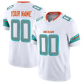 Punc Custom M.Dolphins White Limited Vapor F.U.S.E. Home Game Any Name & Numbers Stitched Jerseys