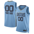 Punc Custom M.Grizzlies Blue 2022-2023 Swingman Stitched Stitched JerseysStatement Edition
